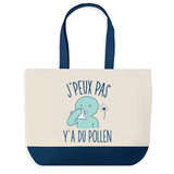Sac de shopping bleu J'peux pas Pollen