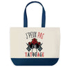 Sac de shopping bleu J'peux pas Tatouage