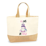 Sac Jute Fête des Mères Fêtes des Pères Mamie Papi Famille Idée Cadeau anniversaire Noël Travail Boulot Métier Départ Retraite Collègue Femme Homme