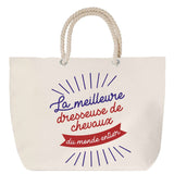 Sac Fête des Mères Mamie Famille Idée Cadeau anniversaire Noël Travail Boulot Métier Départ Retraite Collègue Femme cabas shopping plage