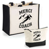 Cabas homme ou femme sac plage ou shopping tote bag pochette trousse Idée cadeau original pour anniversaire Noël travail départ retraite collègue famille fete des mères fetes des pères papa maman mamie papi
