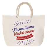 Sac Fête des Mères Mamie Famille Idée Cadeau anniversaire Noël Travail Boulot Métier Départ Retraite Collègue Femme cabas shopping plage