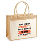 Sac Fête des Mères Mamie Famille Idée Cadeau anniversaire Noël Travail Boulot Métier Départ Retraite Collègue Femme cabas shopping plage
