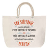 Sac Fête des Mères Mamie Famille Idée Cadeau anniversaire Noël Travail Boulot Métier Départ Retraite Collègue Femme cabas shopping plage