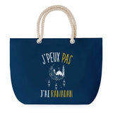 Sac de plage Bleu anse corde J'peux Pas Ramadan