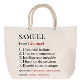 Sac Fête des Mères Mamie Famille Idée Cadeau anniversaire Noël Travail Boulot Métier Départ Retraite Collègue Femme cabas shopping plage