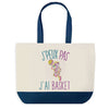 Sac de shopping bleu J'peux pas Basket Astronaute Basketball
