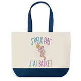 Sac de shopping bleu J'peux pas Basket Astronaute Basketball