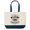 Sac de shopping bleu Millésime 1946
