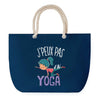 Sac de plage Bleu anse corde J'peux Pas Yoga