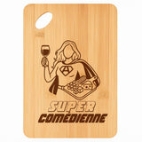 Planche bambou gravée personnalisée femme idée cadeau Fête des Mères apéro 30×20 prénom cuisine plateau fromage anniversaire noel maman mamie