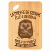 Planche bambou gravée personnalisée femme idée cadeau Fête des Mères apéro 30×20 prénom cuisine plateau fromage anniversaire noel maman mamie