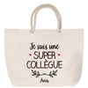 Sac Fête des Mères Mamie Famille Idée Cadeau anniversaire Noël Travail Boulot Métier Départ Retraite Collègue Femme cabas shopping plage