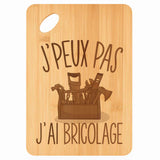 Planche bambou gravée personnalisée femme homme idée cadeau Fête des Mères Fête des Pères apéro papa maman prénom cuisine plateau fromage