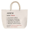 Sac Fête des Mères Mamie Famille Idée Cadeau anniversaire Noël Travail Boulot Métier Départ Retraite Collègue Femme cabas shopping plage