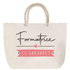 Sac Fête des Mères Mamie Famille Idée Cadeau anniversaire Noël Travail Boulot Métier Départ Retraite Collègue Femme cabas shopping plage