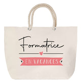 Sac Fête des Mères Mamie Famille Idée Cadeau anniversaire Noël Travail Boulot Métier Départ Retraite Collègue Femme cabas shopping plage
