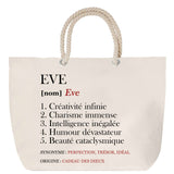Sac Fête des Mères Mamie Famille Idée Cadeau anniversaire Noël Travail Boulot Métier Départ Retraite Collègue Femme cabas shopping plage