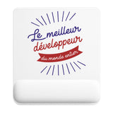 Tapis de souris ergonomique avec repose-poignet, accessoire bureau pour femme et homme, fête des pères, cadeau pas cher, idée cadeau fête des mères, secret santa, départ à la retraite, télétravail et gaming