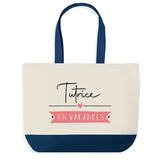 Sac de shopping bleu Tutrice en Vacances