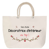 Sac Fête des Mères Mamie Famille Idée Cadeau anniversaire Noël Travail Boulot Métier Départ Retraite Collègue Femme cabas shopping plage