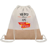 Sac Fête des Pères Papi Papa Cadeau anniversaire Noël Travail Boulot Métier Départ Retraite Collègue Homme cabas shopping plage