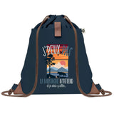 sac a dos bleu coton recycle avec pochette idee cadeau originale pour collegue ami prof ou membre de la famille cadeau mixte noel anniversaire secret santa ou depart au travail sac leger pratique et ecologique design breton moderne