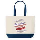 Sac de shopping bleu Manutentionnaire Cariste Meilleur du Monde