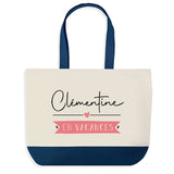 Sac de shopping bleu Clémentine en Vacances