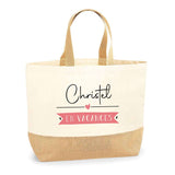 Sac Jute Fête des Mères Fêtes des Pères Mamie Papi Famille Idée Cadeau anniversaire Noël Travail Boulot Métier Départ Retraite Collègue Femme Homme
