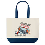 Sac de shopping bleu Angelique Koala à la Plage