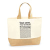 Sac Jute Fête des Mères Fêtes des Pères Mamie Papi Famille Idée Cadeau anniversaire Noël Travail Boulot Métier Départ Retraite Collègue Femme Homme