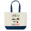 Sac de shopping bleu J'peux pas Basque