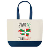 Sac de shopping bleu J'peux pas Basque