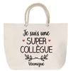 Sac Fête des Mères Mamie Famille Idée Cadeau anniversaire Noël Travail Boulot Métier Départ Retraite Collègue Femme cabas shopping plage