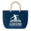 Sac de plage Bleu anse corde Lancer du Disque Légende Humour Geek