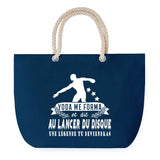 Sac de plage Bleu anse corde Lancer du Disque Légende Humour Geek