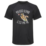 Maillot de Sport Homme Berger Allemand Cest la Vie - T-Shirt Respirant Polyester Manches Courtes - Cadeau Sportif Anniversaire Noël Fête des Pères