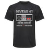 Maillot de Sport Homme Niveau 41 - T-Shirt Respirant Polyester Manches Courtes - Cadeau Sportif Anniversaire Noël Fête des Pères