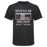 Maillot de Sport Homme Niveau 48 - T-Shirt Respirant Polyester Manches Courtes - Cadeau Sportif Anniversaire Noël Fête des Pères