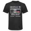 Maillot de Sport Homme Niveau 15 - T-Shirt Respirant Polyester Manches Courtes - Cadeau Sportif Anniversaire Noël Fête des Pères