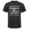 Maillot de Sport Homme Niveau 17 - T-Shirt Respirant Polyester Manches Courtes - Cadeau Sportif Anniversaire Noël Fête des Pères