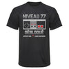 Maillot de Sport Homme Niveau 77 - T-Shirt Respirant Polyester Manches Courtes - Cadeau Sportif Anniversaire Noël Fête des Pères