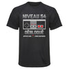 Maillot de Sport Homme Niveau 54 - T-Shirt Respirant Polyester Manches Courtes - Cadeau Sportif Anniversaire Noël Fête des Pères
