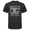 Maillot de Sport Homme Niveau 73 - T-Shirt Respirant Polyester Manches Courtes - Cadeau Sportif Anniversaire Noël Fête des Pères