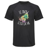 Maillot de Sport Homme Snow Cest la Vie - T-Shirt Respirant Polyester Manches Courtes - Cadeau Sportif Anniversaire Noël Fête des Pères