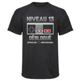 Maillot de Sport Homme Niveau 13 - T-Shirt Respirant Polyester Manches Courtes - Cadeau Sportif Anniversaire Noël Fête des Pères