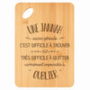 Planche bambou gravée personnalisée femme idée cadeau Fête des Mères apéro 30×20 prénom cuisine plateau fromage anniversaire noel maman mamie