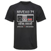 Maillot de Sport Homme Niveau 71 - T-Shirt Respirant Polyester Manches Courtes - Cadeau Sportif Anniversaire Noël Fête des Pères
