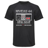 Maillot de Sport Homme Niveau 44 - T-Shirt Respirant Polyester Manches Courtes - Cadeau Sportif Anniversaire Noël Fête des Pères